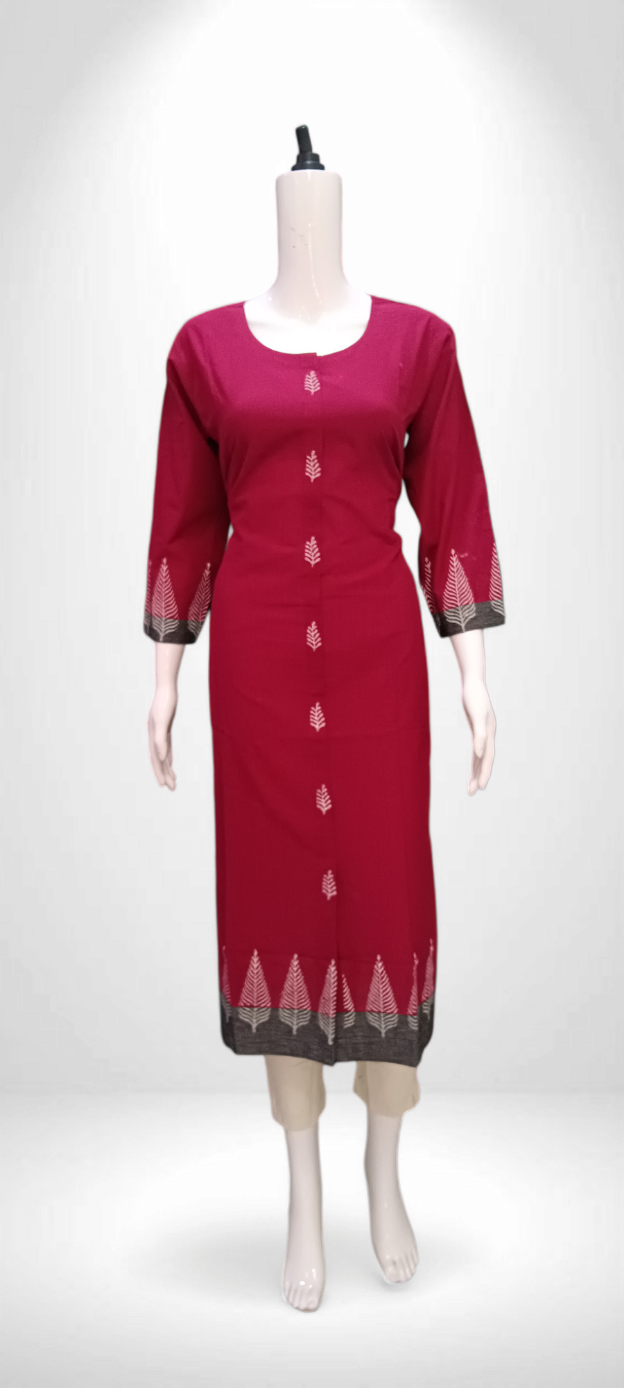 Ruby Elegance pink Cotton Kurti